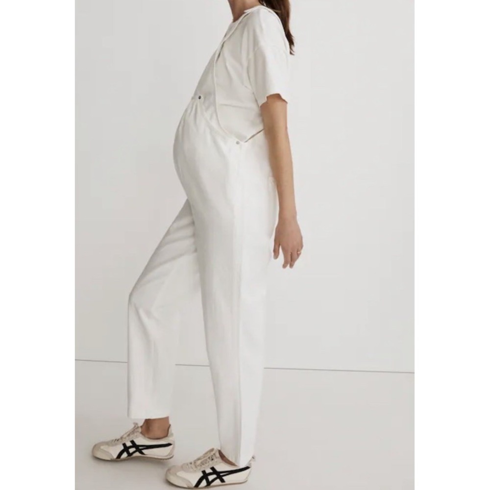 Madewell Maternity Kangaroo Pocket White Overall Size XL- New Without Tag